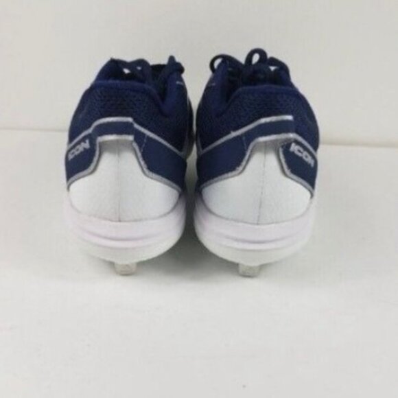 Men's Adidas Icon 7 Size 12 Navy Blue/White Baseball Cleats NEW!!! (S23853) - Picture 3 of 9